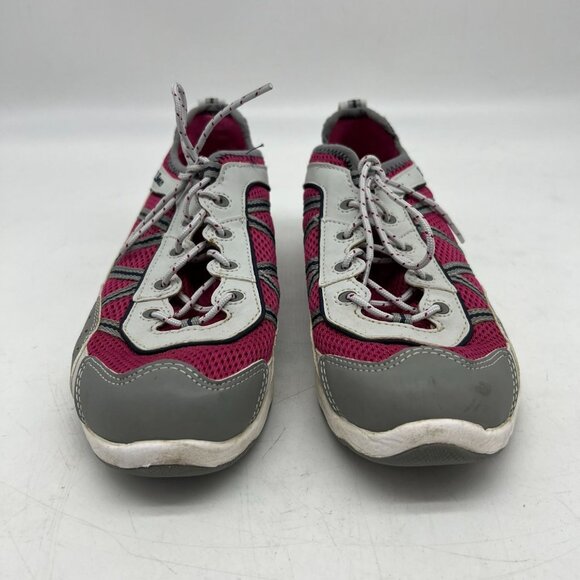 L.L. Bean Womens Trail Sneakers 8W Gray Lace Up Athletic Shoes Hiking Outdoors - Picture 2 of 8